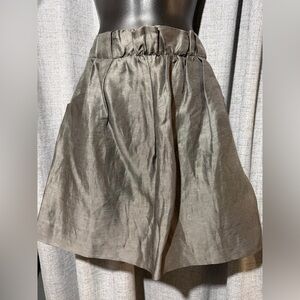 J. Crew Metallic A-Line Skirt in Silver